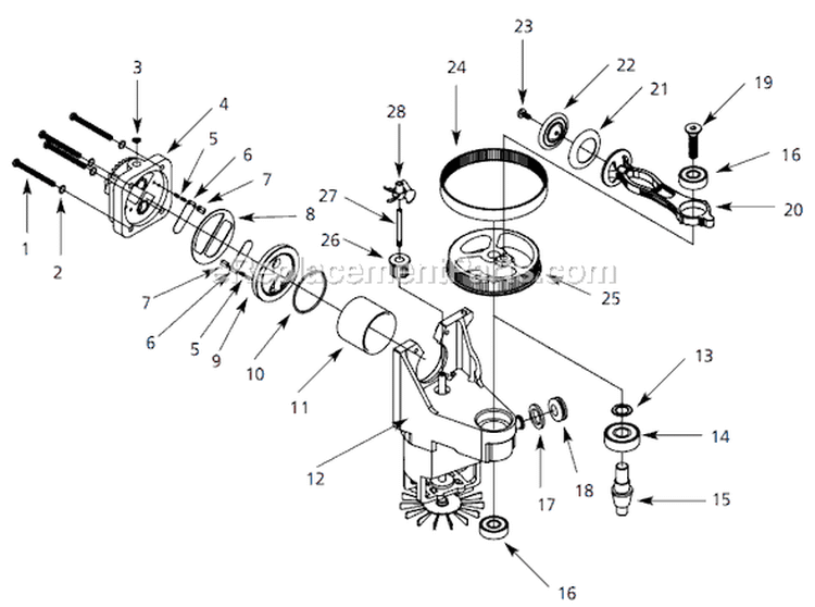 Page B Diagram and Parts List for FP2031 2002 Campbell Hausfeld Compressor
